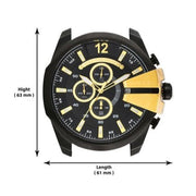  Shop Authentic Diesel Mega Chief Chronograph Black Dial Black Steel Strap Watch For Men - DZ4338 - Luxxuri