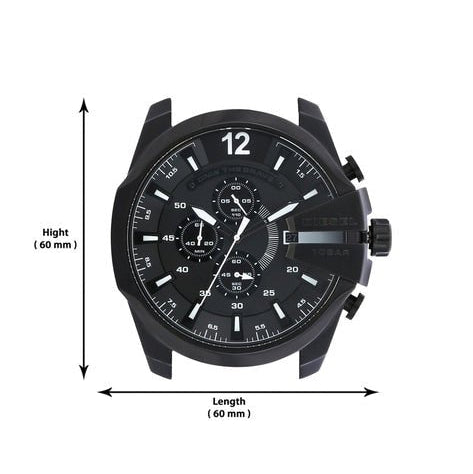  Shop Authentic Diesel Mega Chief Chronograph Black Steel Strap Watch For Men - DZ4283 - Luxxuri