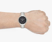  Shop Authentic Armani Exchange Cayde Analog Black Dial Silver Steel Strap Watch For Men - AX2700 - Luxxuri