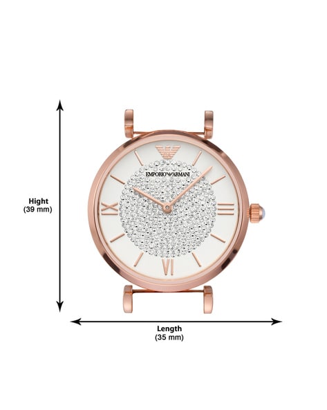  Shop Authentic Emporio Armani T-Bar Gianni Crystal Pave Dial Rose Gold Steel Strap Watch For Women - AR11244 - Luxxuri