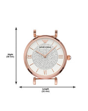  Shop Authentic Emporio Armani T-Bar Gianni Crystal Pave Dial Rose Gold Steel Strap Watch For Women - AR11244 - Luxxuri