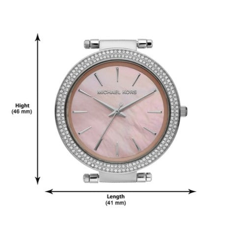  Shop Authentic Michael Kors Darci Analog Pink Dial Silver Mesh Bracelet Watch For Women - MK4518 - Luxxuri