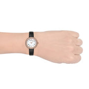 Shop Authentic Emporio Armani Rosa Quartz Mother Of Pearl White Dial Black Leather Strap Watch For Women - AR11356 - Luxxuri