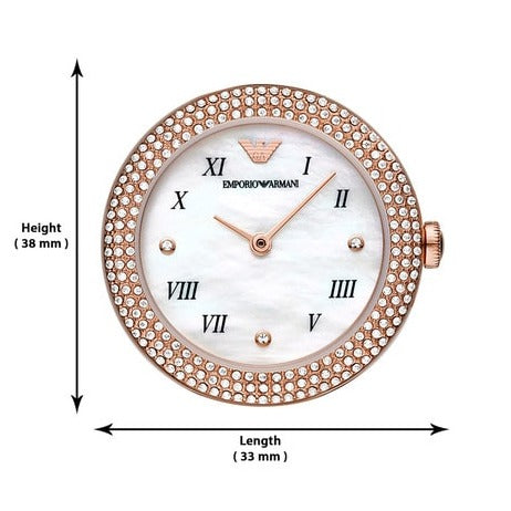  Shop Authentic Emporio Armani Rosa Quartz Mother Of Pearl White Dial Black Leather Strap Watch For Women - AR11356 - Luxxuri