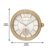  Shop Authentic Michael Kors Abbey Three-Hand Analog White Dial Gold Steel Strap Watch for Women - MK4615 - Luxxuri