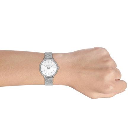  Shop Authentic Michael Kors Pyper Quartz Mother of Pearl White Dial Silver Mesh Strap Watch For Women - MK4618 - Luxxuri