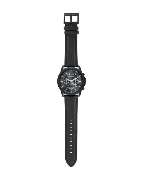  Shop Authentic Armani Exchange Banks Chronograph Black Dial Black Leather Strap Watch For Men - AX1724 - Luxxuri