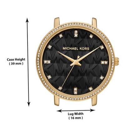  Shop Authentic Michael Kors Pyper Three-Hand Black Dial Gold Steel Strap Watch For Women - MK4593 - Luxxuri
