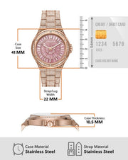  Shop Authentic Michael Kors Lennox Three Hand Crystals Rose Gold Dial Rose Gold Steel Strap Watch For Women - MK6992 - Luxxuri