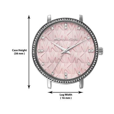  Shop Authentic Michael Kors Pyper Three Hand Pink Dial Silver Steel Strap Watch For Women - MK4631 - Luxxuri