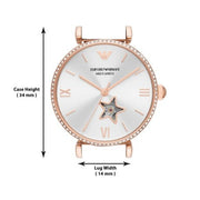  Shop Authentic Emporio Armani Meccanico Automatic Silver Dial Burgundy Leather Strap Watch For Women - AR60044 - Luxxuri