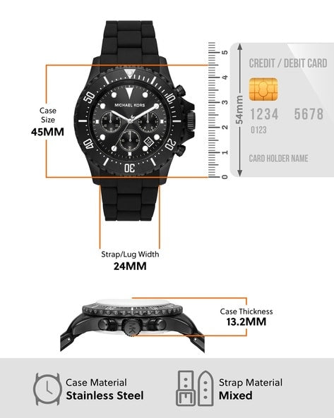  Shop Authentic Michael Kors Everest Chronograph Black Dial Black Silicone Strap Watch For Men - MK8980 - Luxxuri