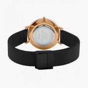  Shop Authentic Daniel Wellington Petite Ashfield Black Dial Black Mesh Bracelet Watch Watch For Women - DW00100201 - Luxxuri