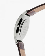  Shop Authentic Daniel Wellington Classic Bristol White Dial Brown Leather Strap Watch For Women - DW00100056 - Luxxuri