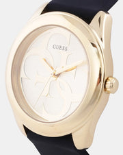  Shop Authentic Guess G Twist Gold Dial Black Leather Strap Watch for Women - W0911L3 - Luxxuri