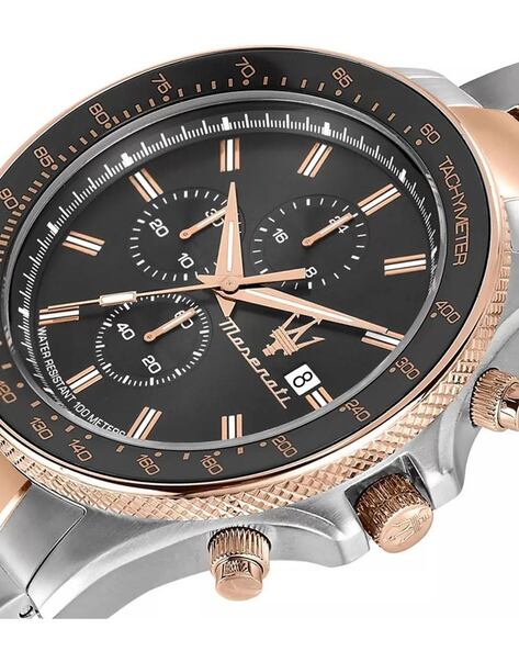  Shop Authentic Maserati SFIDA Black Dial Two Tone Steel Strap Watch For Men - R8873640014 - Luxxuri