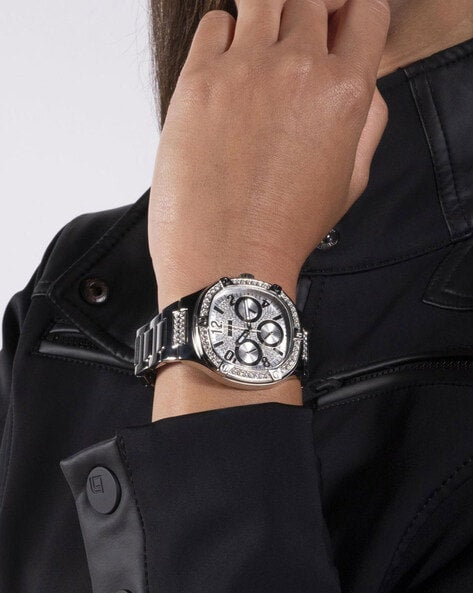  Shop Authentic Guess Duchess Quartz Silver Dial Silver Steel Strap Watch For Women - GW0558L1 - Luxxuri