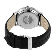  Shop Authentic Emporio Armani Gianni Quartz Black Dial Black Leather Strap Watch For Men - AR0382 - Luxxuri