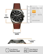  Shop Authentic Fossil Everett Chronograph Grey Dial Brown Leather Strap Watch for Men - FS5799 - Luxxuri