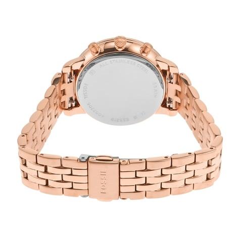  Shop Authentic Fossil Boyfriend Chronograph Rose Gold Dial Rose Gold Steel Strap Watch for Women - ES3380 - Luxxuri