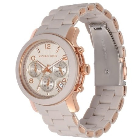  Shop Authentic Michael Kors Runway Chronograph Grey Dial Grey Silicone Strap Watch For Women - MK7386 - Luxxuri