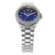  Shop Authentic Michael Kors Lennox Three-Hand Blue Dial Silver Steel Strap Watch For Women - MK7397 - Luxxuri