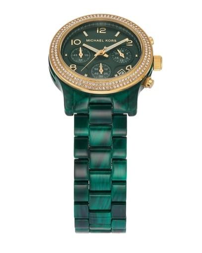  Shop Authentic Michael Kors Runway Chronograph Green Dial Green Steel Strap Watch for Women - MK7422 - Luxxuri
