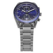 Shop Authentic Michael Kors Accelerator Chronograph Blue Dial Grey Steel Strap Watch For Men - MK9111 - Luxxuri