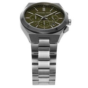  Shop Authentic Michael Kors Lennox Chronograph Black Dial Grey Steel Strap Watch For Men - MK9118 - Luxxuri