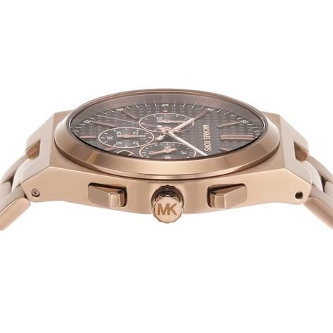  Shop Authentic Michael Kors Lennox Chronograph Black Dial Rose Gold Steel Strap Watch For Men - MK9119 - Luxxuri