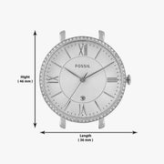  Shop Authentic Fossil Jacqueline White Dial Silver Steel Strap Watch for Women - ES3545 - Luxxuri