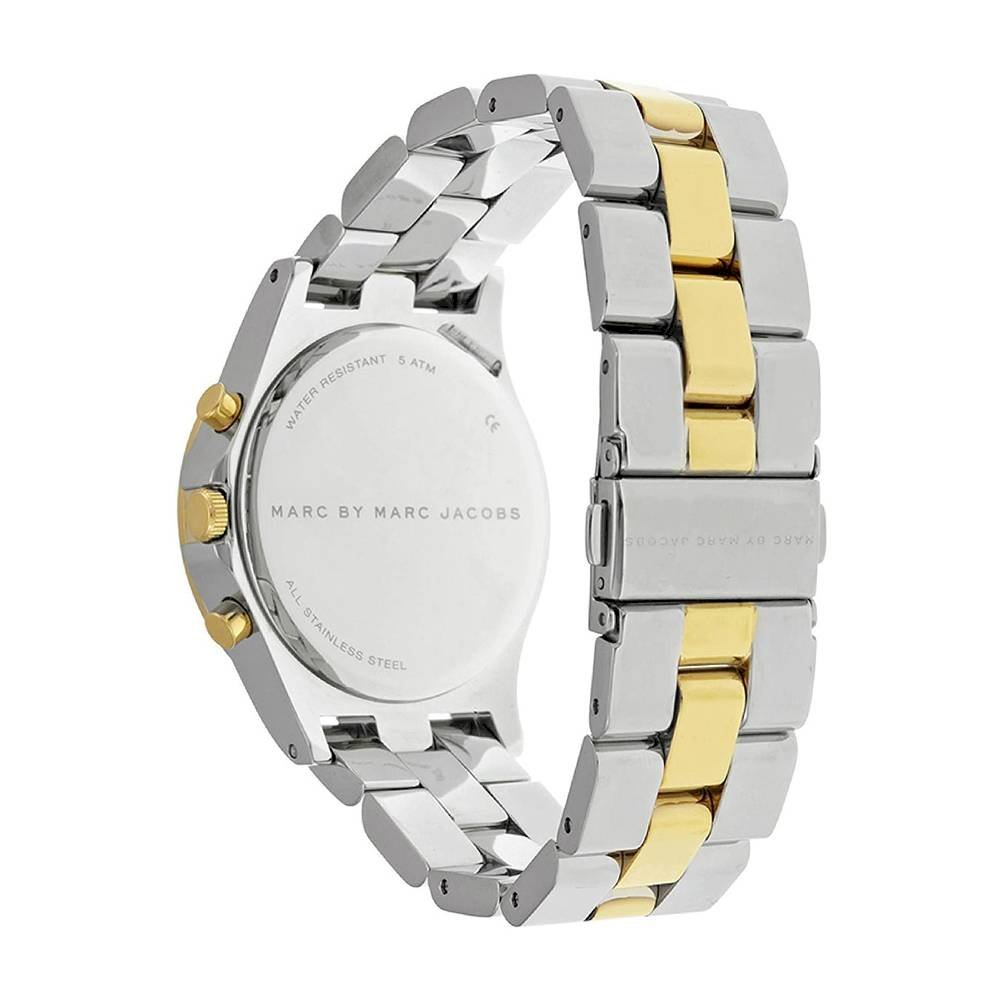  Shop Authentic Marc Jacobs Henry Chronograph Silver Dial Two Tone Steel Strap Watch for Women - MBM3197 - Luxxuri