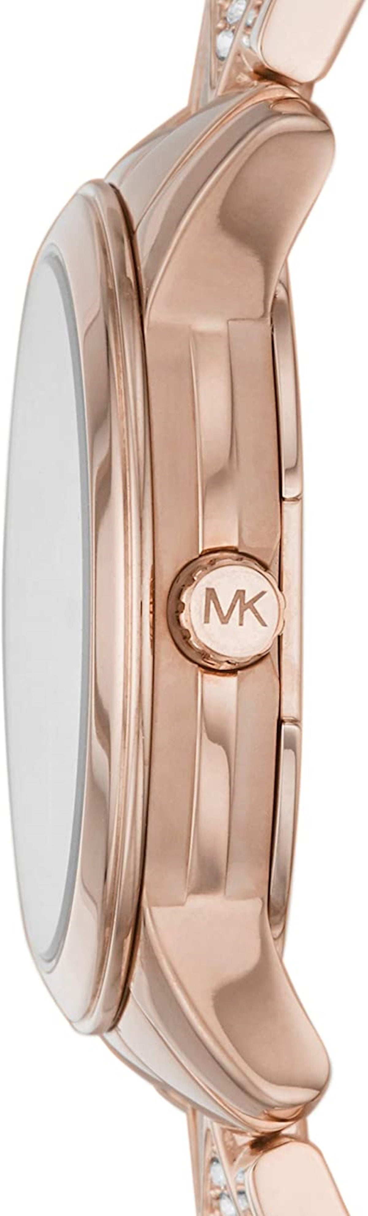  Shop Authentic Michael Kors Runway Mother of Pearl Dial Rose Gold Steel Strap Watch For Women - MK6856 - Luxxuri
