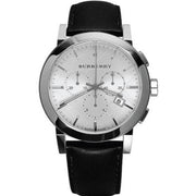  Shop Authentic Burberry The City Chronograph White Dial Black Leather Strap Watch for Men - BU9355 - Luxxuri