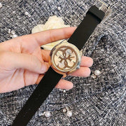  Shop Authentic Guess G Twist Gold Dial Black Leather Strap Watch for Women - W0911L3 - Luxxuri