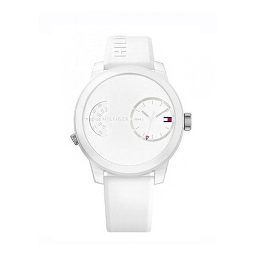  Shop Authentic Tommy Hilfiger Denim White Dial White Rubber Strap Watch for Men - 1791558 - Luxxuri