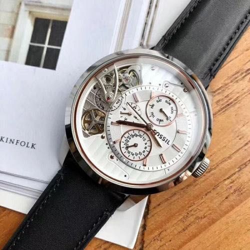  Shop Authentic Fossil Townsman Twist Multifunction White Dial Black Leather Strap Watch for Men - ME1164 - Luxxuri