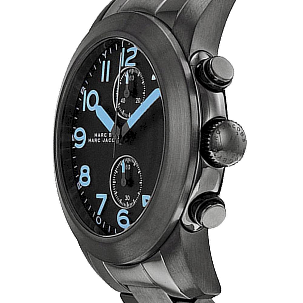  Shop Authentic Marc Jacobs Larry Chronograph Black Dial Gunmetal Grey Steel Strap Watch for Men - MBM5031 - Luxxuri