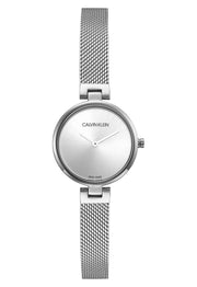  Shop Authentic Calvin Klein Authentic White Dial Silver Mesh Bracelet Watch for Women - K8G23126 - Luxxuri