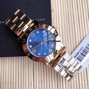  Shop Authentic Marc Jacobs Amy Blue Dial Gold Steel Strap Watch for Women - MBM3303 - Luxxuri