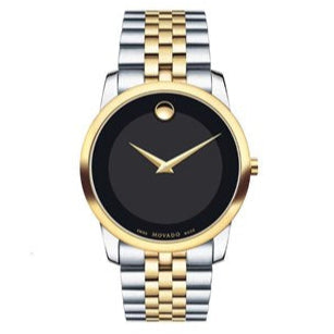  Shop Authentic Movado Museum Classic Black Dial Two Tone Steel Strap Watch For Women - 0606605 - Luxxuri