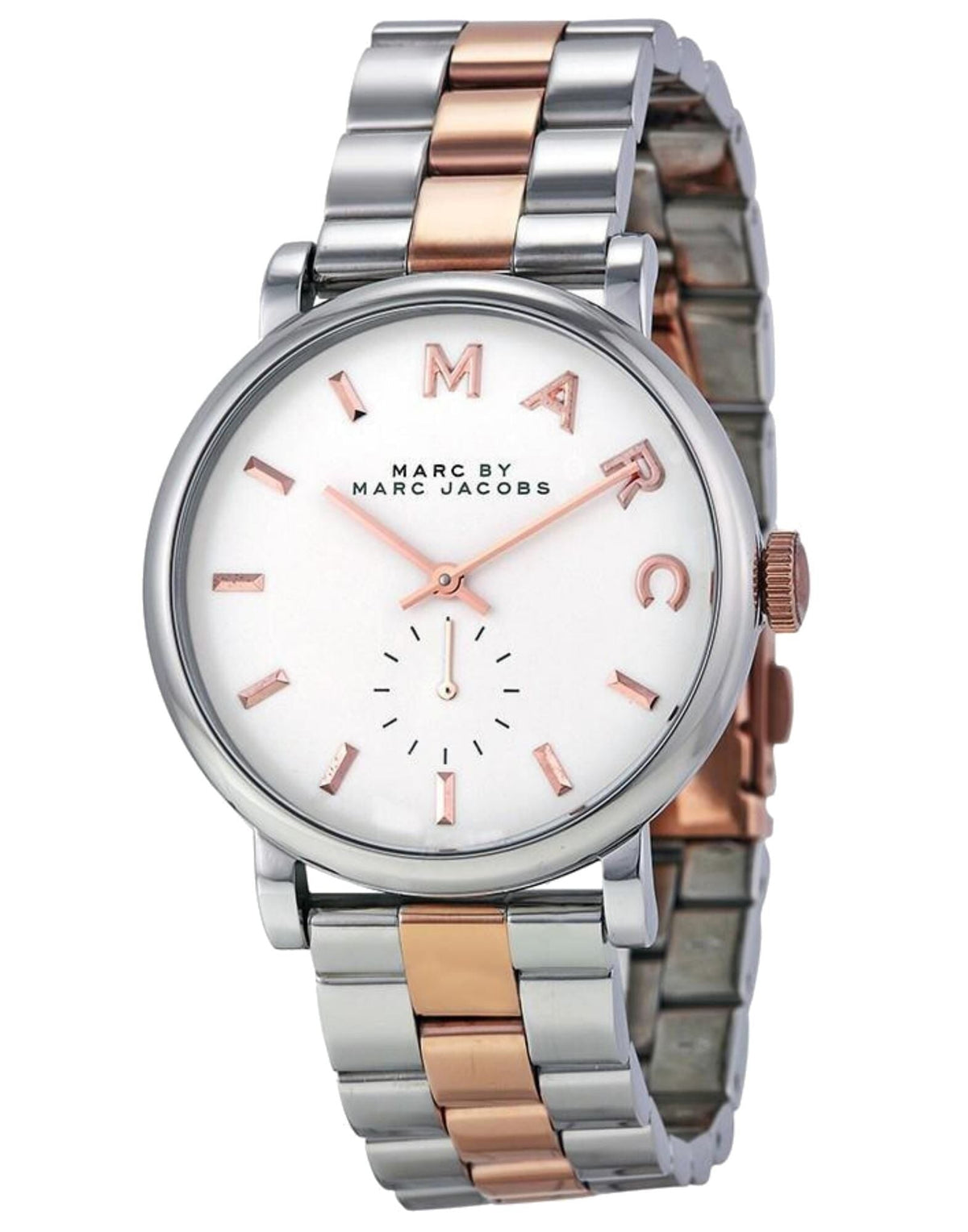  Shop Authentic Marc Jacobs Baker White Dial Two Tone Steel Strap Watch for Women - MBM3312 - Luxxuri