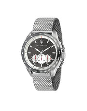  Shop Authentic Maserati Traguardo Chronograph Black Dial Silver Mesh Bracelet Watch For Men - R8873612008 - Luxxuri