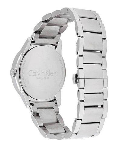  Shop Authentic Calvin Klein Steady Silver Dial Silver Steel Strap Watch for Women - K7Q21146 - Luxxuri