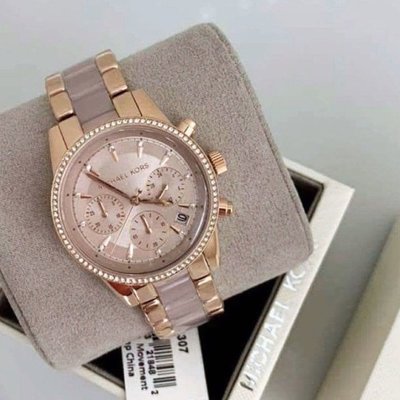  Shop Authentic Michael Kors Ritz Chronograph Rose Gold Dial Two Tone Steel Strap Watch for Women - MK6307 - Luxxuri