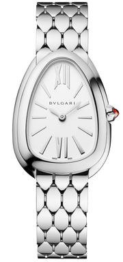  Shop Authentic Bvlgari Serpenti Seduttori Quartz White Dial Silver Steel Strap Watch for Women - SERPENTI103141 - Luxxuri