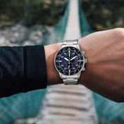  Shop Authentic Citizen Eco Drive Chronograph Blue Dial Silver Stainless Steel Watch For Men - CA0690-88L - Luxxuri