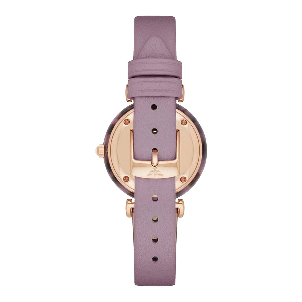  Shop Authentic Emporio Armani Gianni Mother of Pearl Dial Purple Leather Strap Watch For Women - AR11003 - Luxxuri