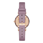  Shop Authentic Emporio Armani Gianni Mother of Pearl Dial Purple Leather Strap Watch For Women - AR11003 - Luxxuri