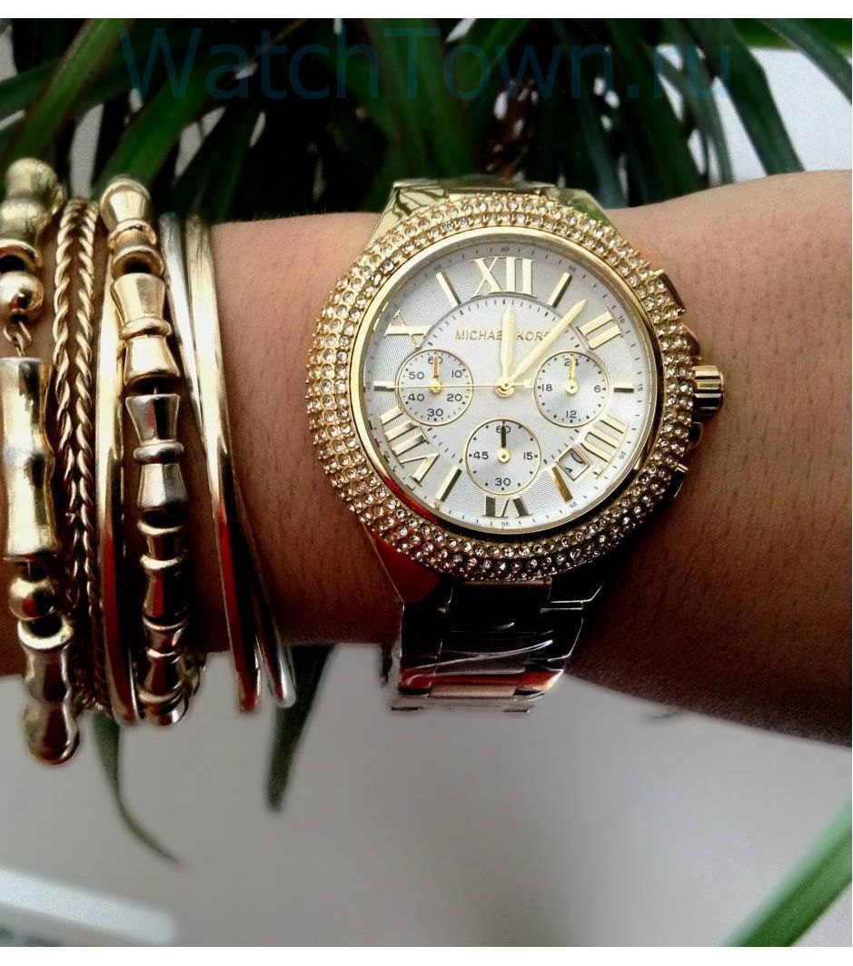  Shop Authentic Michael Kors Camille Silver Diamonds Dial Gold Steel Strap Watch for Women - MK5756 - Luxxuri
